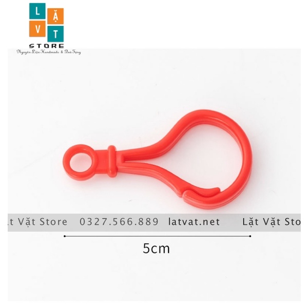 Móc khoá càng cua nhựa ABS dài 4,5 cm - 20 màu đơn sắc - làm đồ trang trí, treo quà tặng