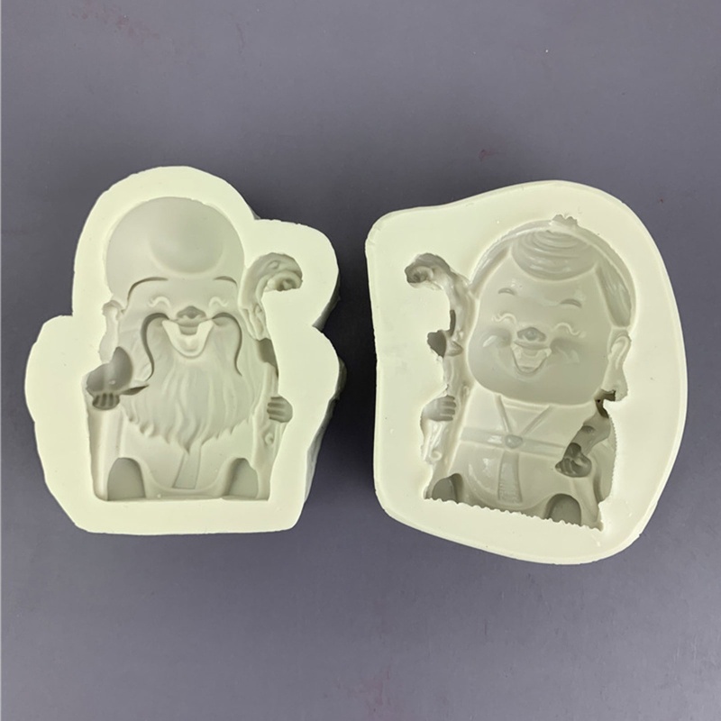 Khuôn silicone Tạo Hình Làm Bánh Kẹo Hình Người Già 3d