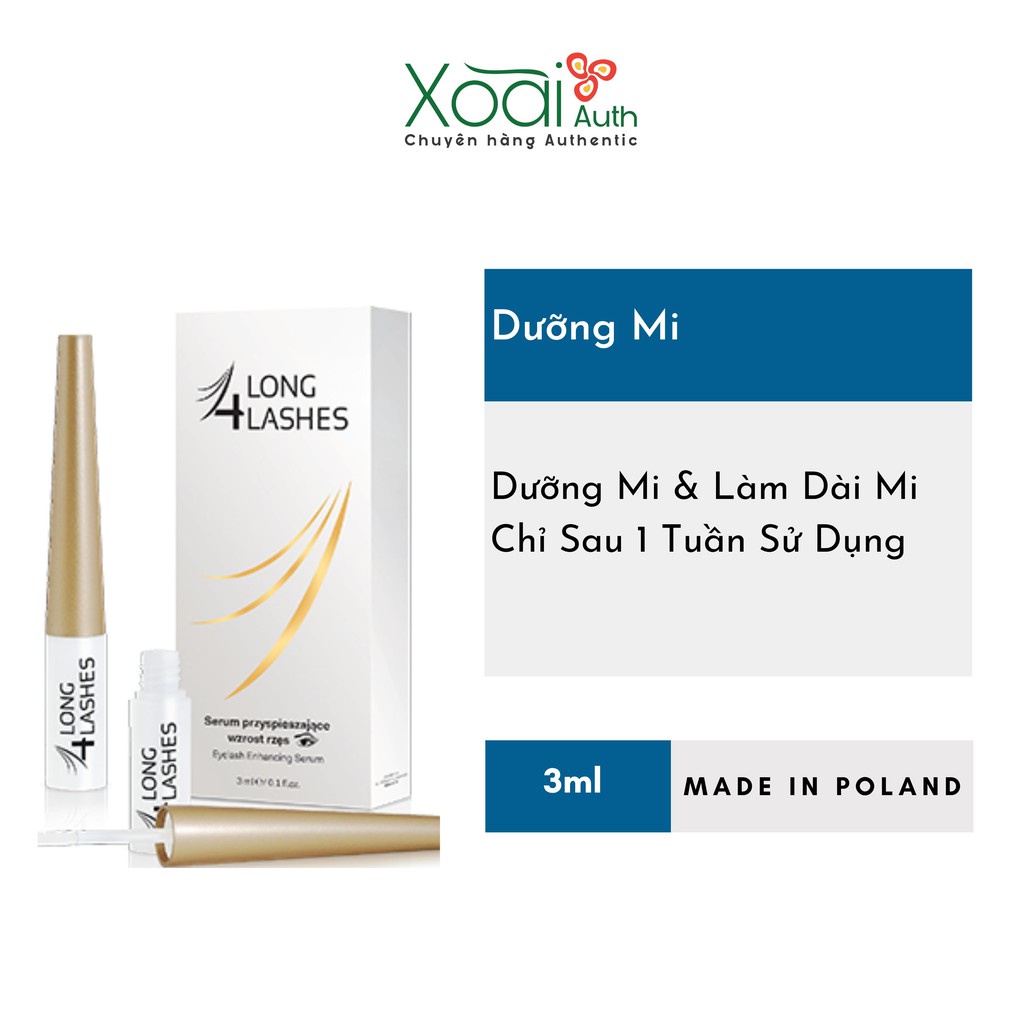 Dưỡng Mi 4 LONG LASHES - Đẹp Tự Nhiên Không Kích Ứng