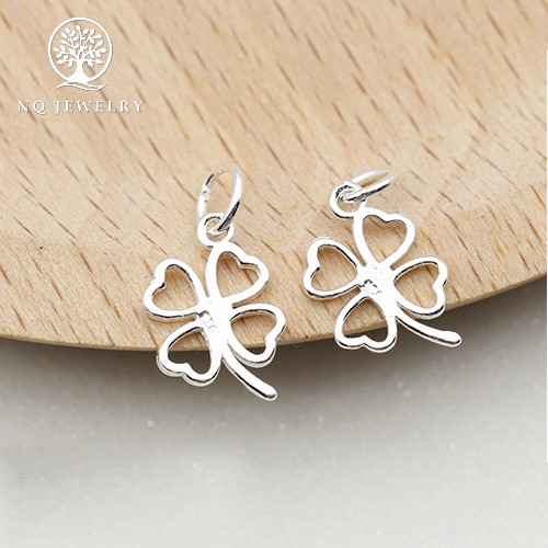 Charm bạc cỏ 4 lá treo - NQ Jewelry