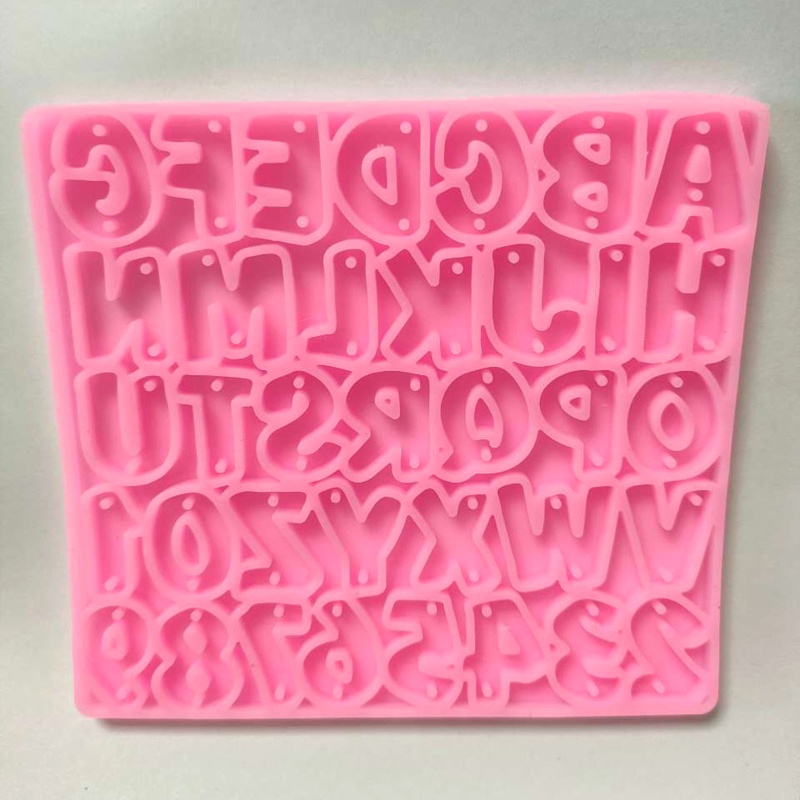 Khuôn Silicone Làm Mặt Trang Sức Hình Chữ Cái &amp; Số DIY
