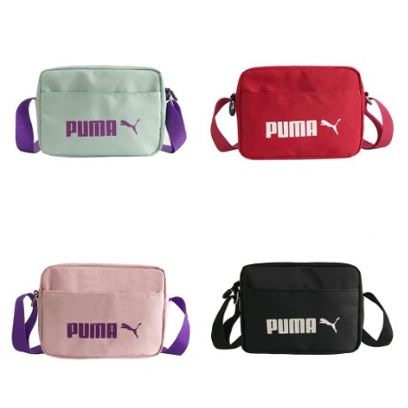 Túi Đeo Chéo Vải Canvas Dáng Vuông Nhỏ In Hình Puma Cá Tính