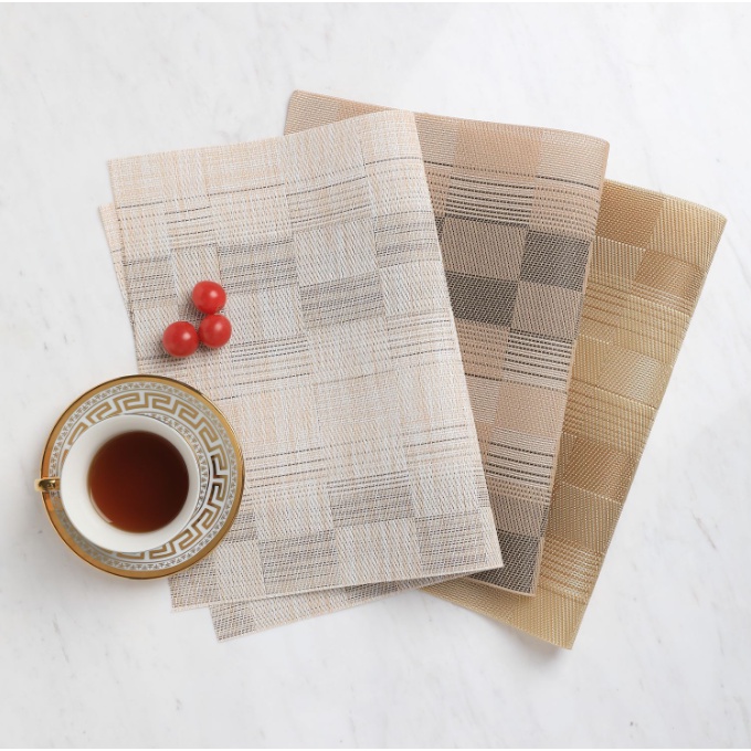 【Mới 2022】Tấm lót bàn ăn, miếng lót cách nhiệt họa tiết đơn giản sang trọng, chống thấm nước dễ vệ sinh