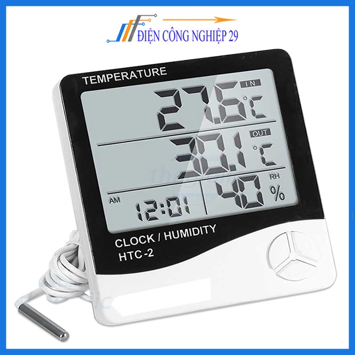 Đồng hồ đo nhiệt độ, đồng hồ đo độ ẩm HTC2 màn hình LCD