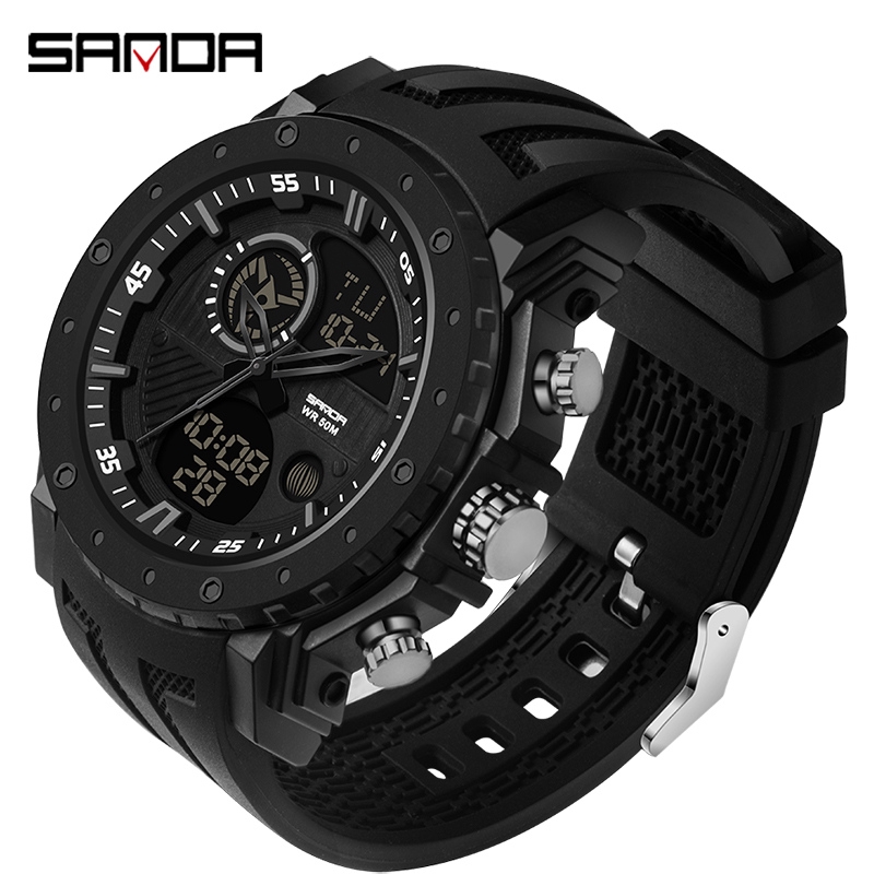 Đồng Hồ SANDA 6012 Đa Chức Năng Phong Cách Thể Thao Chống Nước Cho Nam