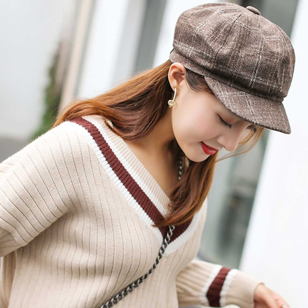 Mũ beret nữ bát giác phong cách Hàn Quốc (MU17), nón beret nữ thời trang trẻ