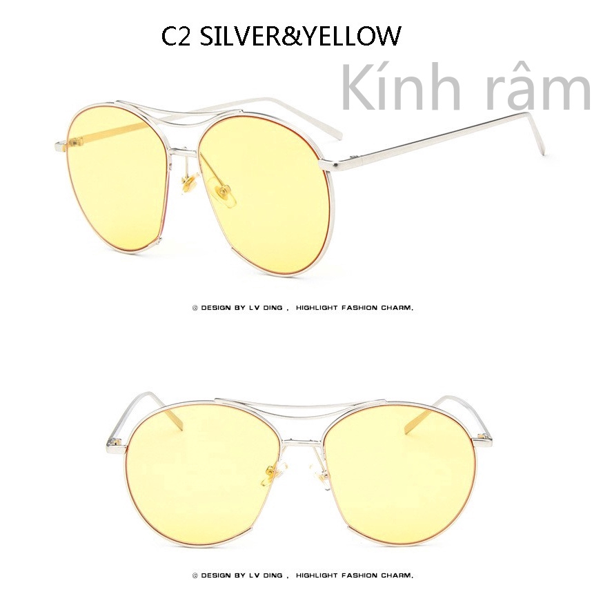 Kính mát gọng tròn phong cách vintage thời trang cho nữ