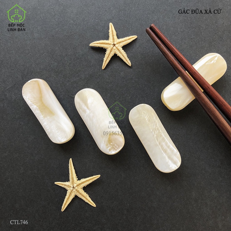 Gác Đũa Xà Cừ Trắng HAHANCO  Bộ 10 Chiếc_Chất Liệu Tự Nhiên An Toàn Cho Sức Shỏe
