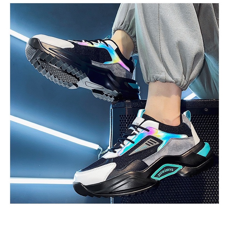 Giày nam sneaker Đế Độn NewPibu Phản Quang Mẫu Mới hót 2022