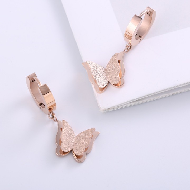 Bông Tai Bướm Tòn Ten Titan Cao Cấp TT 1541