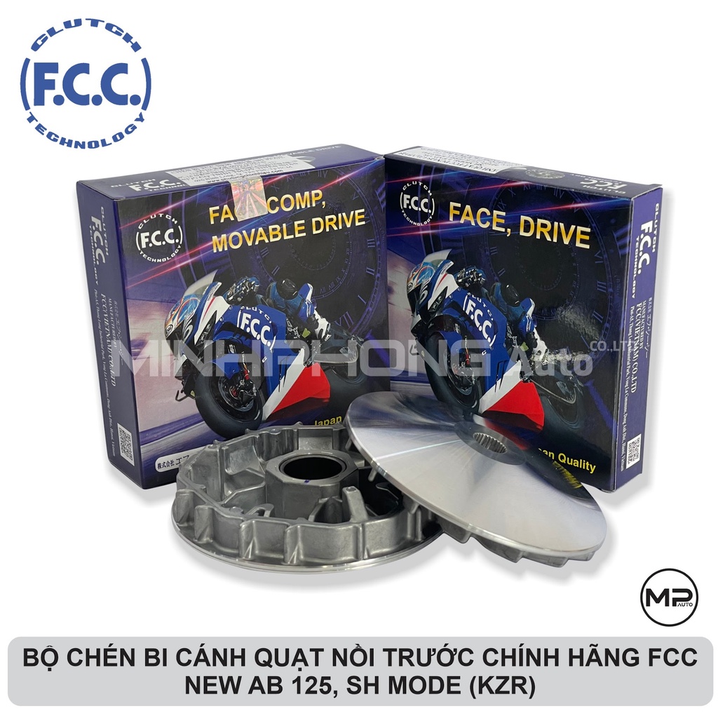 Bộ chén bi cánh quạt nồi trước chính hãng Fcc Ab 125, Sh Mode (Kzr)