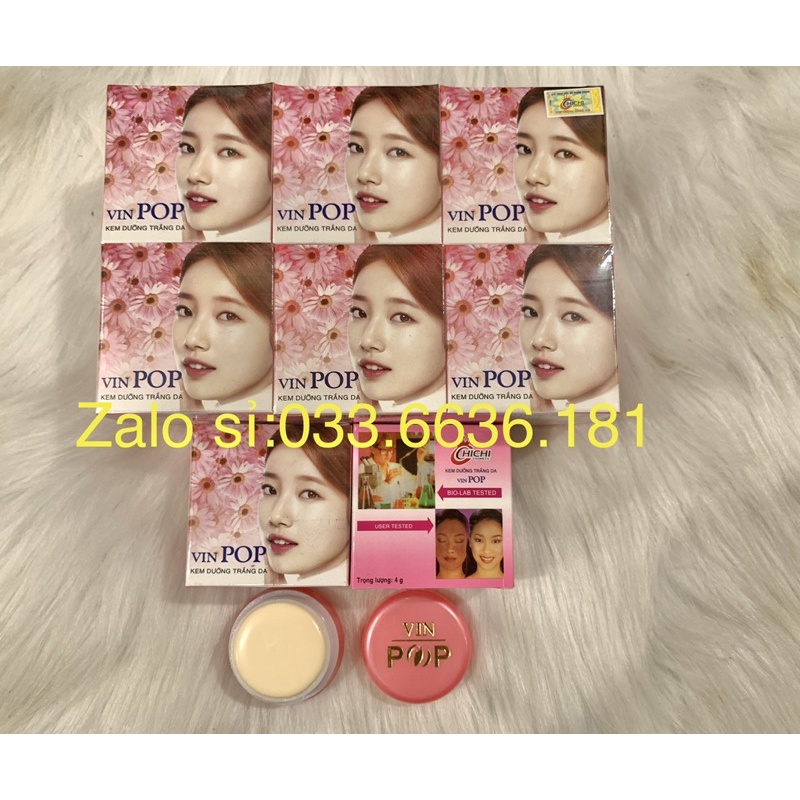 [loại 1] lố 12 hủ kem pop chi chi trắng da loại xịn hủ 4g