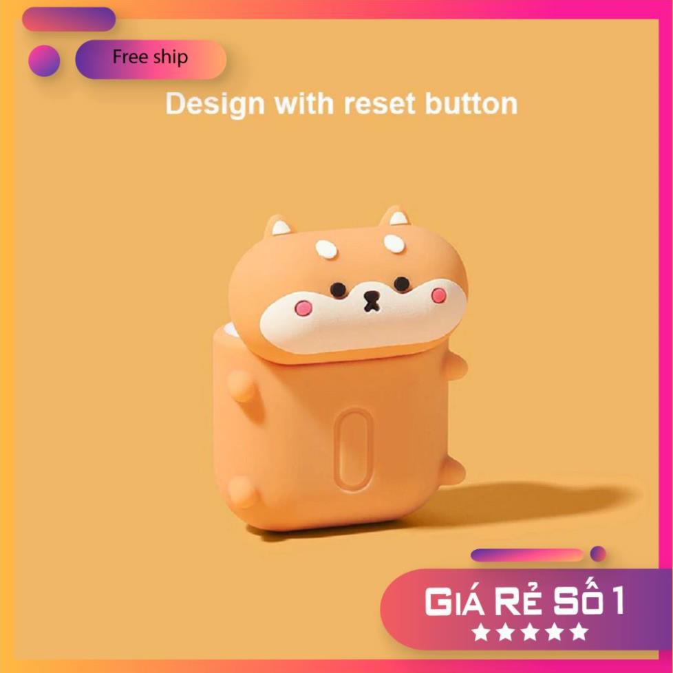 Airpods Case ⚡Freeship ⚡ SHIBA CHÂN NGẮN SIÊU CUTE Case Tai Nghe Không Dây Airpods 1/ 2/ i12/ Pro- Châts Case Store