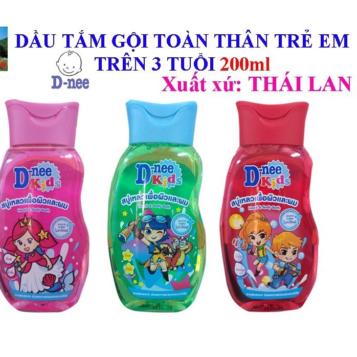 Sữa Tắm Dnee Kids Thái Lan 200ml/400ml Cho Bé từ 3 Tuổi
