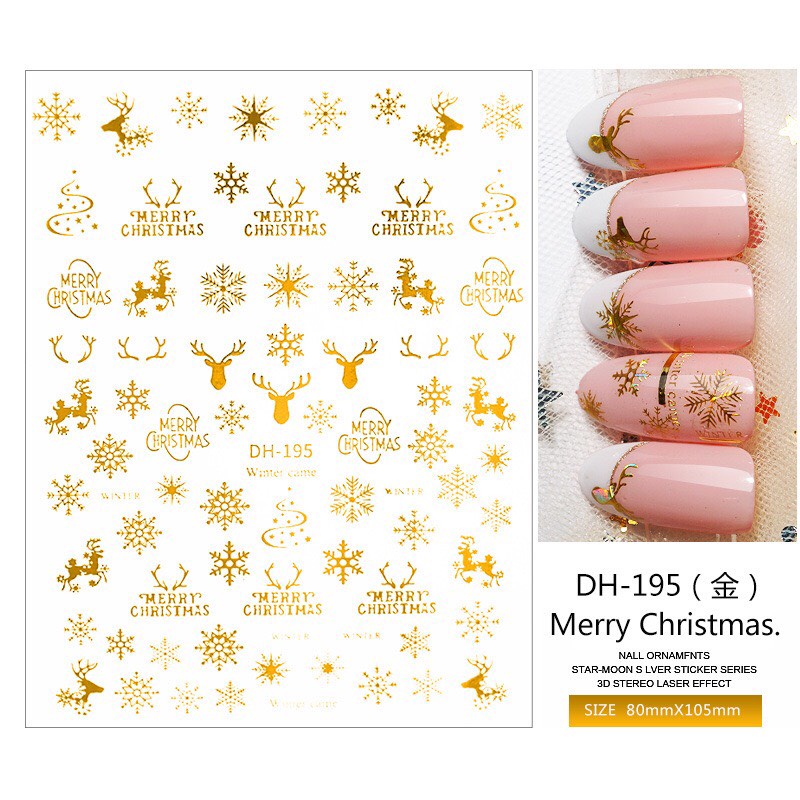 Sticker dán móng noel 1