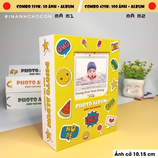In 100 ảnh 10.15 Ultra HD - Công nghệ in ProLab - giấy lụa cao cấp + Album mẫu mới có ô cài ảnh bìa