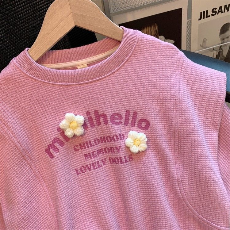 Set Đồ Thể Thao Dài Tay Phong Cách Hàn Quốc Mới Cho Bé Gái