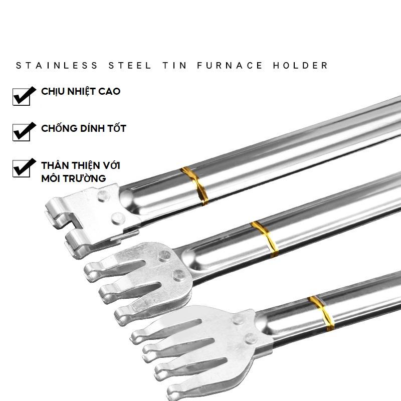 Tay cầm kẹp 3 răng gắp linh kiện , mạch điện tử , gắp nồi đa năng không gỉ dày ,chịu nhiệt độ cao