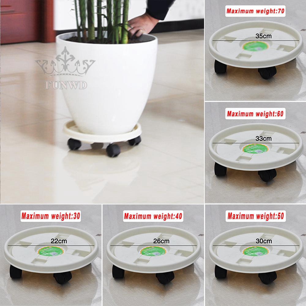 Khay bánh xe di chuyển chậu hoa resin trang trí vườn/cửa sổ/ban công