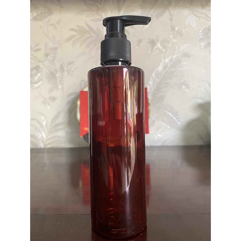Chai nhựa Pet 200mml vòi nhấn đen