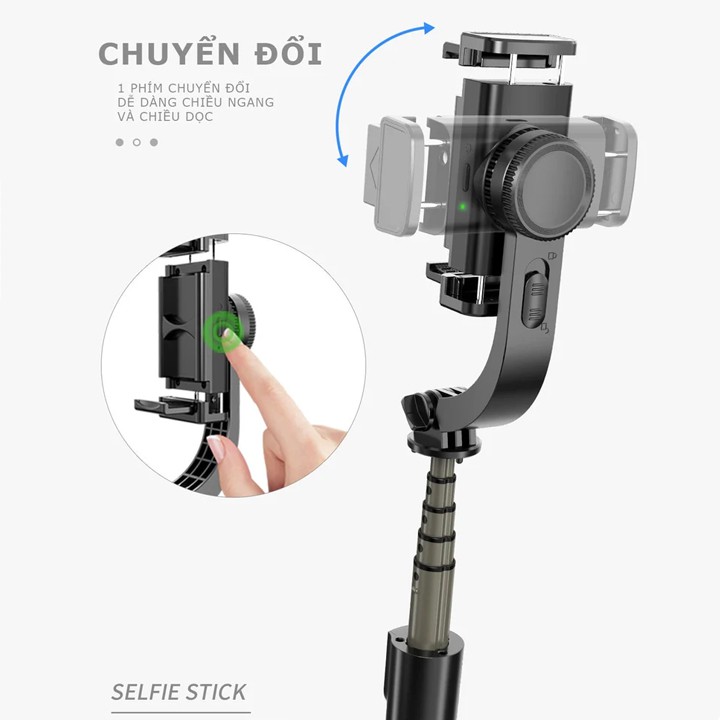 Gậy chống Rung Gimbal Stabilizer L08, Có 3 chân đỡ, Tặng kèm nút bấm BLT hàng ca | BigBuy360 - bigbuy360.vn