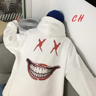 Áo hodie mặt quỷ in lưng✴Chất nỉ lot lông nhẹ✴form thụng unisex nam nữ✴lưng áo in hình 3d nét căng