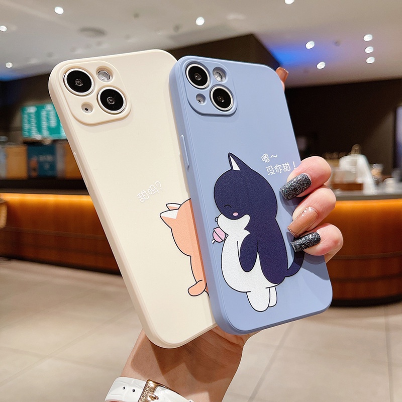Ốp lưng iphone đôi hình chó Shiba và Husky viền trong chống ố Iphone 6/6plus/6s/6splus/7/7plus/8/8plus/x/xs/11/12/13/pro