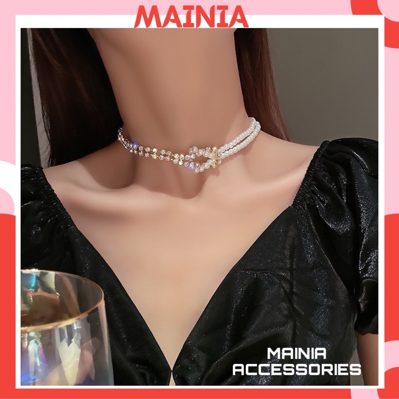 [K Đẹp Vì Quá Đẹp] Dây Chuyền Vòng Cổ Đính Đá Siêu Sang Chảnh Đi Tiệc Đám Cưới Sinh Nhật Mainia Shop