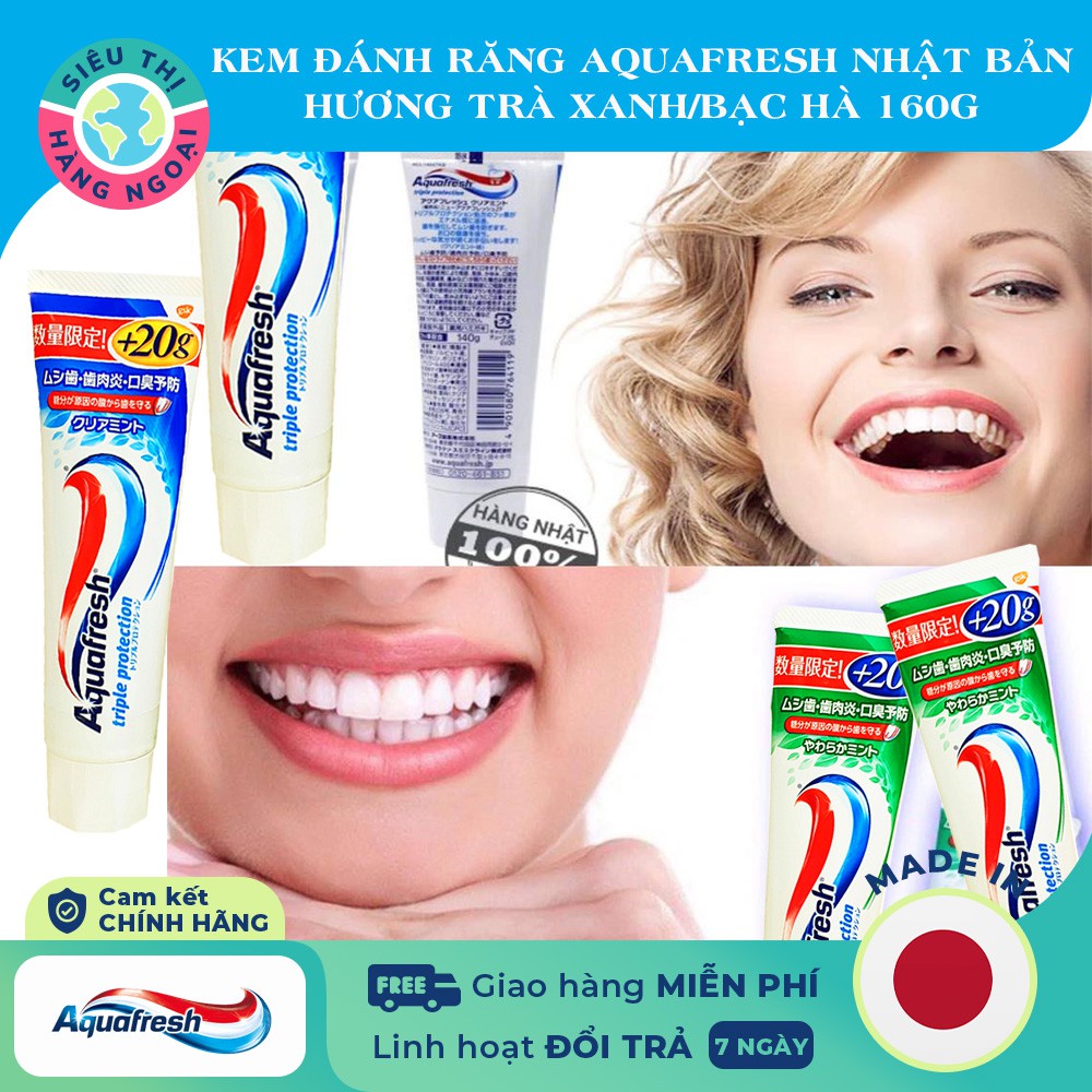 Kem Đánh Răng Aquafresh 160g Nội Địa Nhật Bản