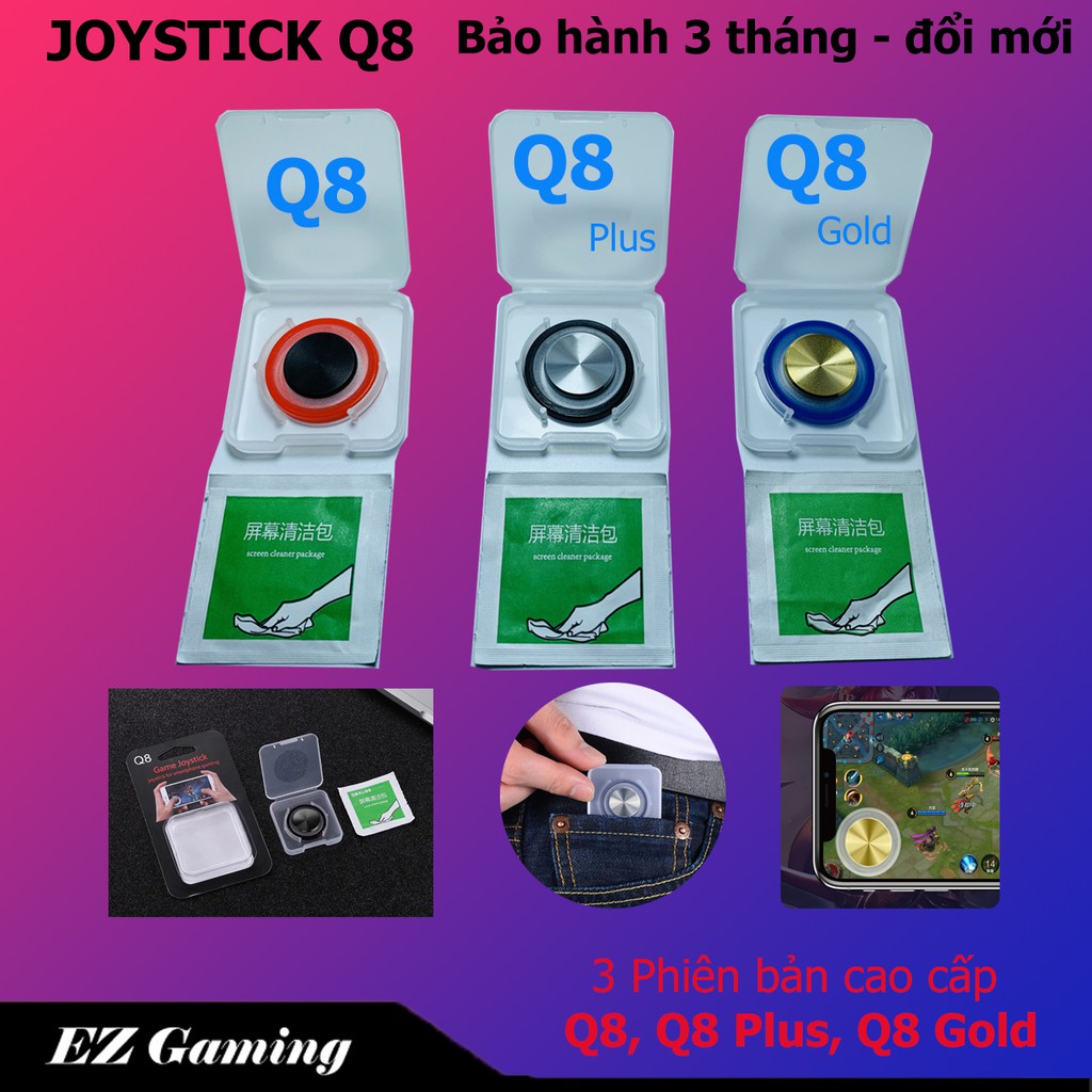 Nút Joystick chơi game PUBG,Liên Quân, Mobile legend- Q8, Q8 Plus, Q8 gold bám dính tốt siêu mượt