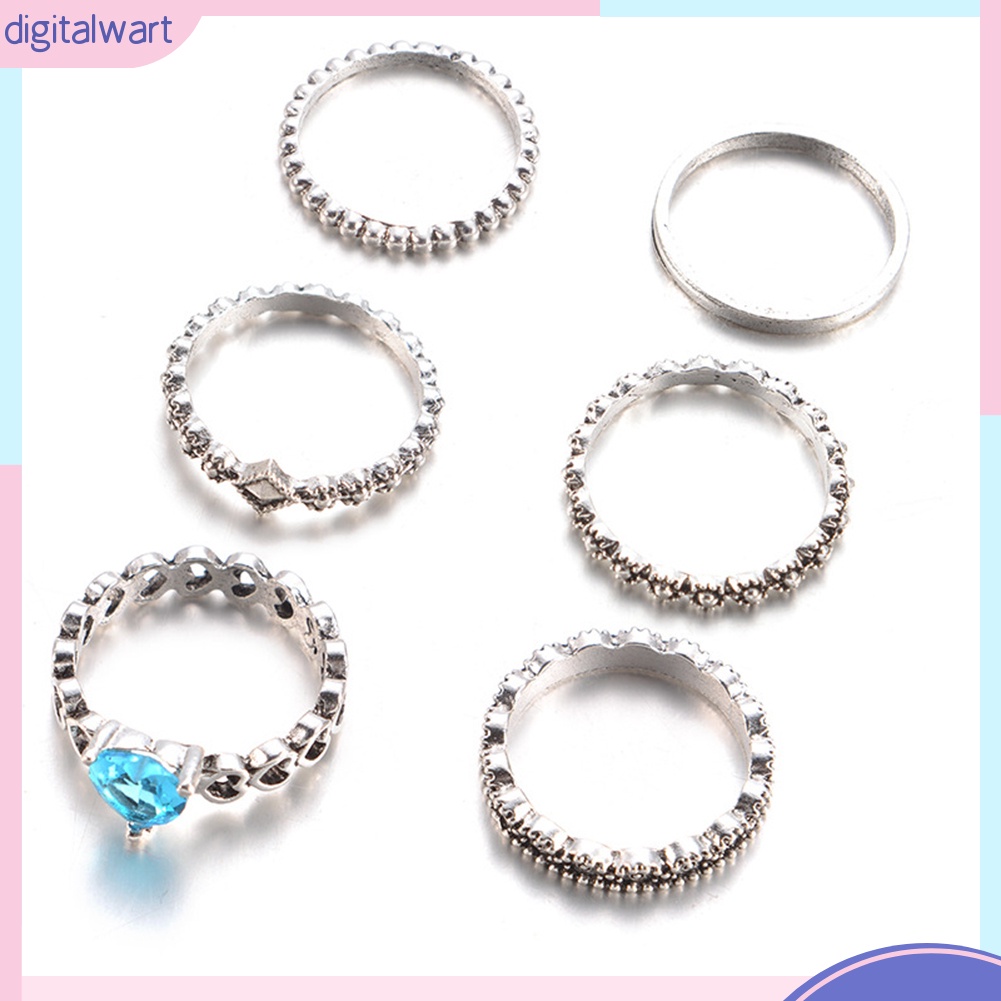 Set 6 Nhẫn Tay Phong Cách Boho Thời Trang Cho Nữ