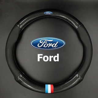 Bọc vô lăng thể thao carbon logo FORD