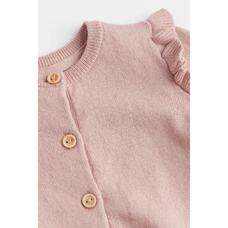 Áo len cardigan cánh tiên trắng / hồng HM H&M _hàng chính hãng authentic