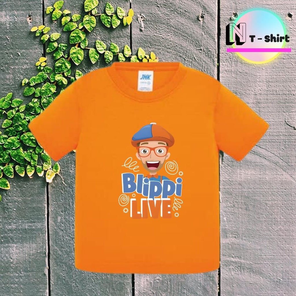 Áo thun cho bé trai và bé gái in hình Blippi dễ thương, chất liệu cotton mềm mịn thoáng mát NTShirt 02