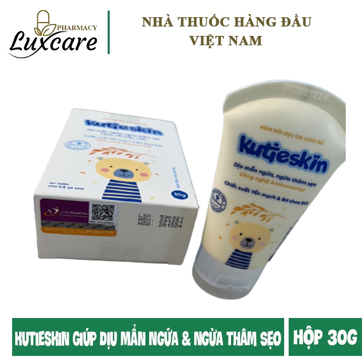 Kutieskin - Hộp 30g - Kem Bôi Hỗ Trợ Phục Hồi Da Hư Tổn Cho Bé - Luxcare