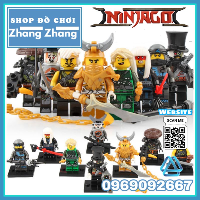 Đồ chơi Xếp hình Ninjago gồm Golden Dragon Iron Baron - Lloyd Chew Toy - Wu Muzzle Harumi Nya Minifigures LeLe A033 040