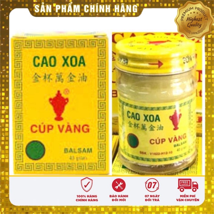 [Chính hãng] Dầu - Cao Xoa Cúp Vàng 40 gram [Chính hãng]  Date mới