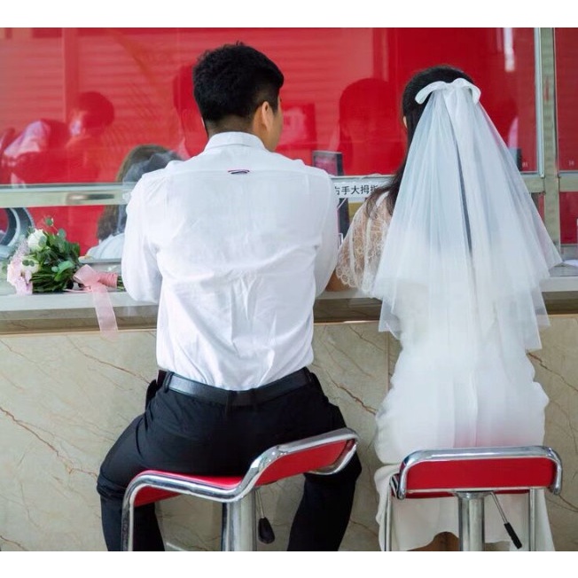 Lúp Cô Dâu Tiệm Thêu Việt Voan Lưới Đội Đầu Phong Cách Ảnh Cưới