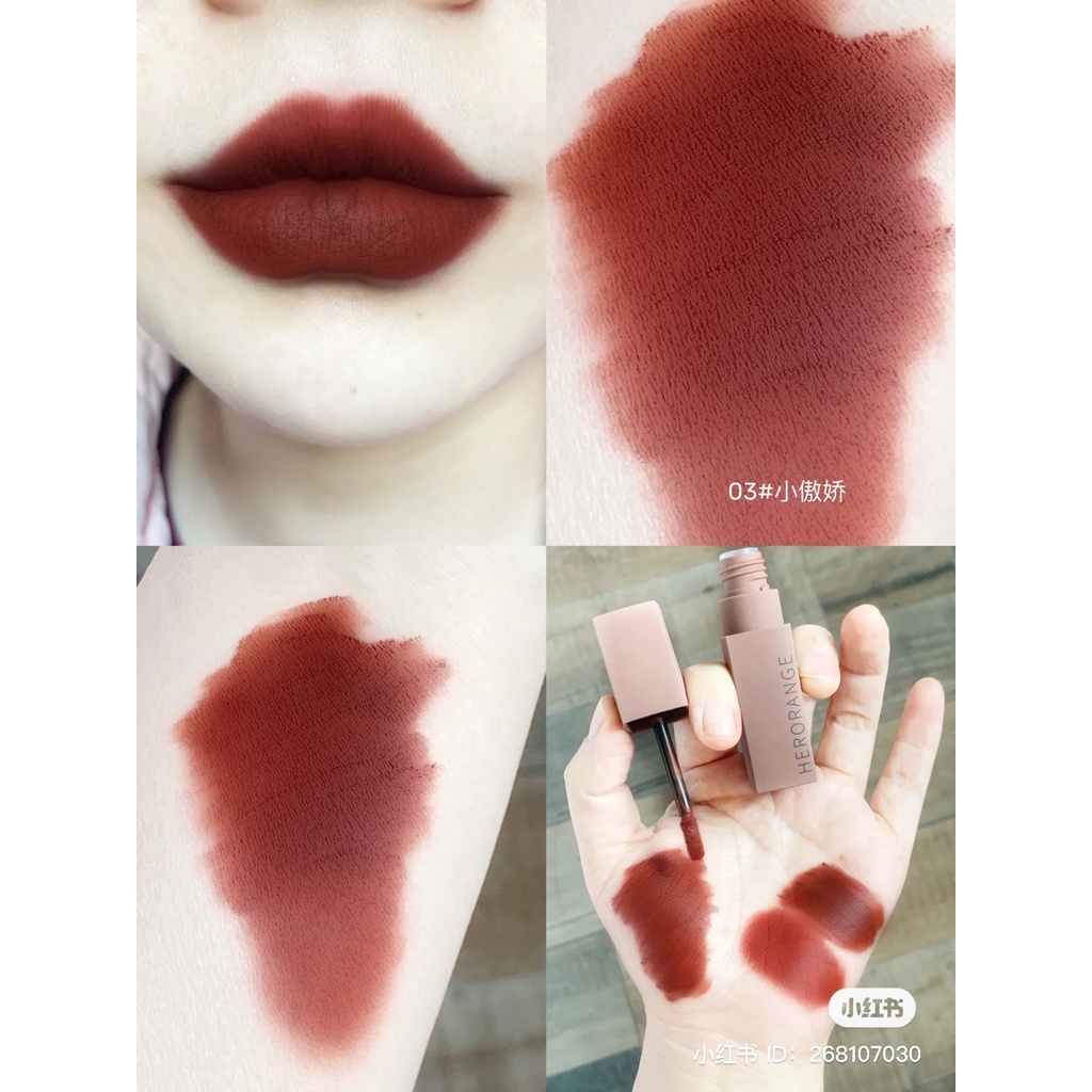 Son Kem Lì Vỏ Vuông HERORANGE Ver2 Matte Lip Color Nội Địa Trung Chính Hãng | WebRaoVat - webraovat.net.vn