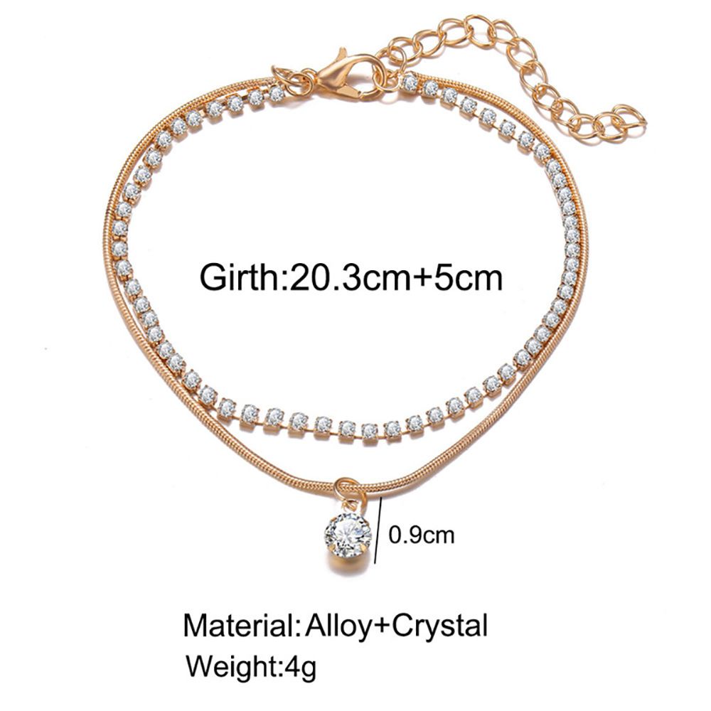 Lắc Chân Hai Lớp Đính Nơ Phong Cách Bohemian Thời Trang Cho Nữ