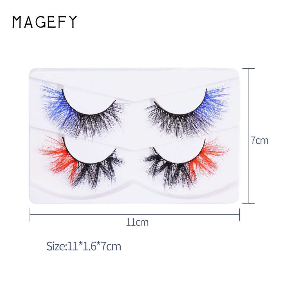 [Hàng mới về] Set 2 cặp lông mi giả màu sắc đa dạng thời trang tiện dụng