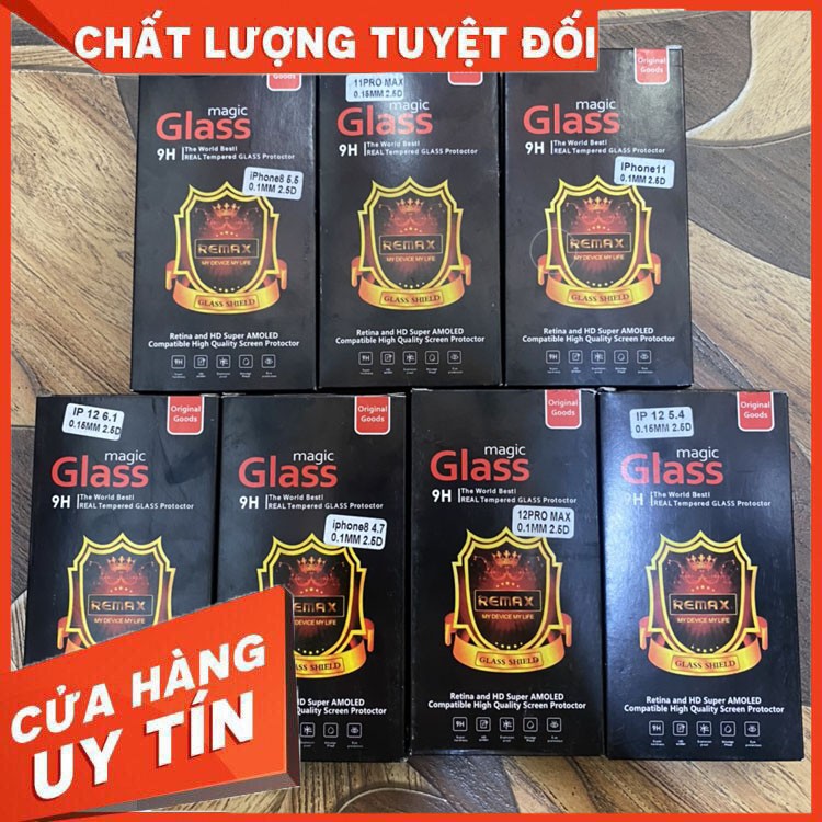 Kính Cường Lực không viền iphone Remax - có mã iphone 12 Mini/ 12/ 12 Pro/ 12 Promax (Có tem bóng remax )