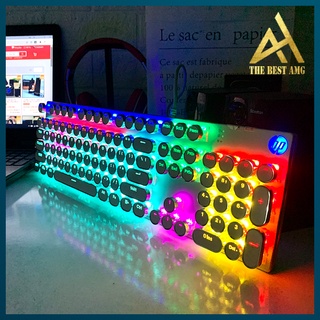 Bàn phím cơ gaming led rgb hp gk400y trắng bàn phím máy tính có dây keycap xuyên led chơi game laptop