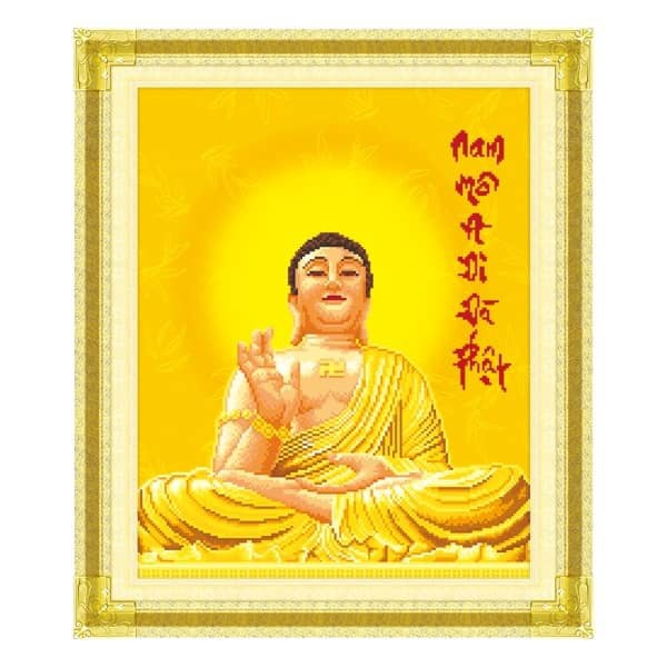 COMBO TRANH ĐÁ 1 PHẬT + 1 ĐỨC MẸ + 1 KEO PHỦ BÓNG