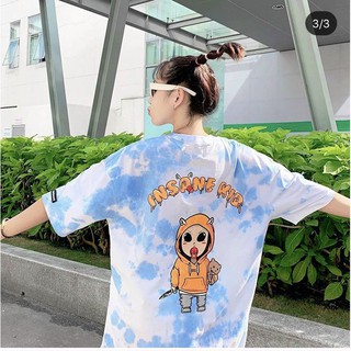 Áo thun unisex tay lỡ - Áo thun loang màu form rộng