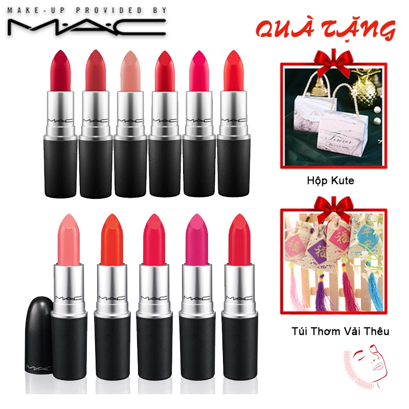 Son MAC Chính Hãng, Chuẩn Auth Ruby Woo, Marrakesh, Chili, Russian Red, Mull It Over, Lady Danger, Nhiều Màu Sắc