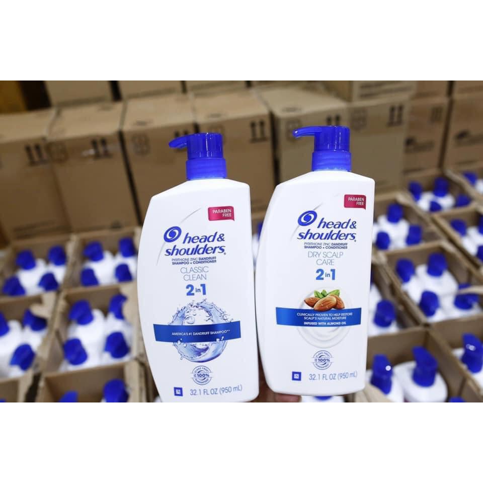 DẦU GỘI HEAD & SHOULDERS MỸ 2 in 1 950ml