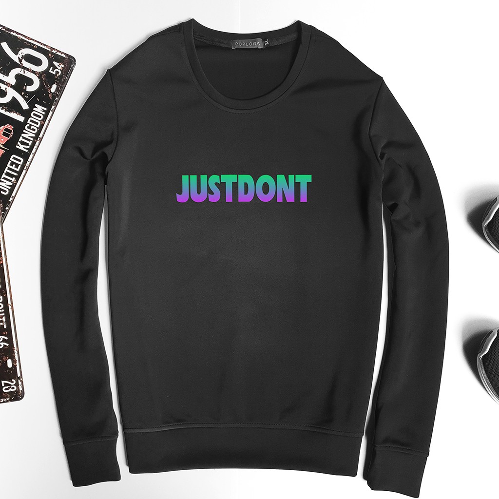 Áo dài tay nam cổ tròn chất thun poly cao cấp, logo phản quang 7 màu | BigBuy360 - bigbuy360.vn