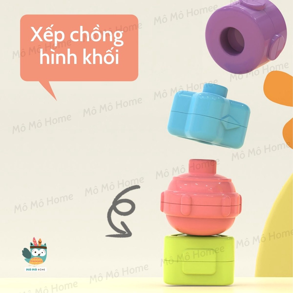 Đồ Chơi Thả Hình Khối, Hộp SENSORY Đồ chơi phát triển Đa Giác Quan cho bé