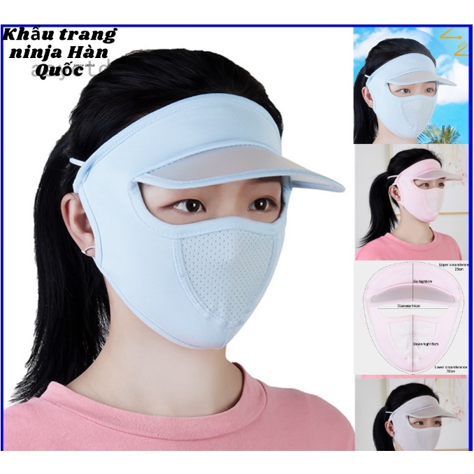Khẩu trang Ninja che kín mặt, thoáng khí, chống nắng có vành tiện dụng cho nam nữ